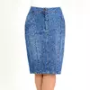 Классическая и элегантная джинсовая  юбка