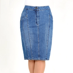 Классическая и элегантная джинсовая  юбка